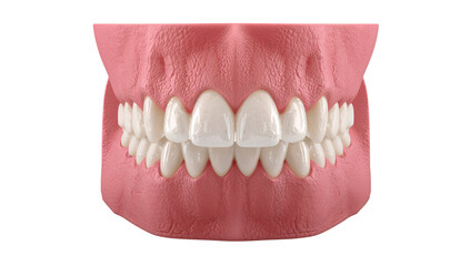 Obraz premium Anatomical teeth model showcasing healthy gums and bright white teeth for dental education