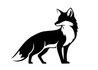 Fox Silhouette Vector on Transparent Background – Wildlife Animal Clipart for Logos, Tattoos, and Design Projects