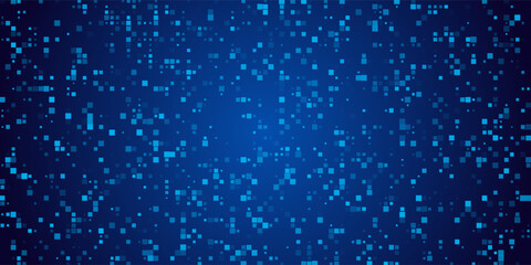 Digital Pixel Explosion. Abstract Virtual Cyber Space Data Flow. Halftone Pixel Effect Round Explosion. Vector Illustration. Modern