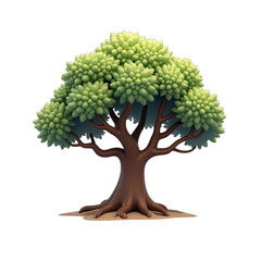 A stylized illustration of a cartoon tree.