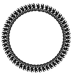 Black round vintage frame on a white background. JPG, 300 DPI.