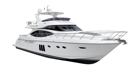 Luxury White Motor Yacht with Sleek Design and Modern Amenities for Sale or Charter
