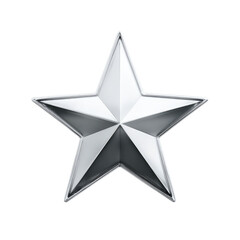 Obraz premium A highly detailed, stylized silver star