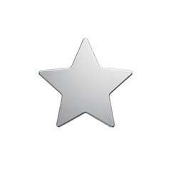 Obraz premium Silver star icon, 3D rendered