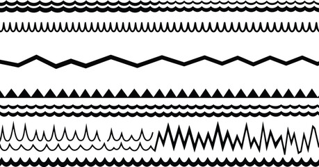 Hand drawn decorative border lines patterns
