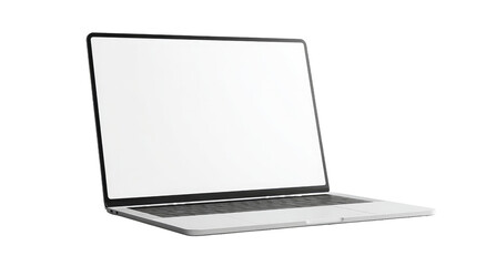 Modern laptop with blank screen