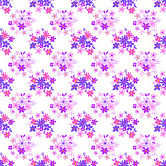 Seamless pattern minimalist repeating background with flowers. Fabric wallpaper print texture. Perfectly for backdrop, wrapped paper, linen.