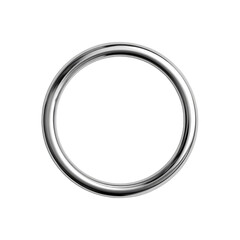 A smooth, polished, metallic ring.  A simple circular frame