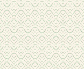 Damask leaves seamless pattern. Vector retro style background print. Decorative flower texture.