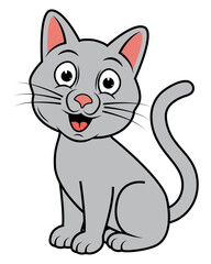 cute cat animal cartoon illustration