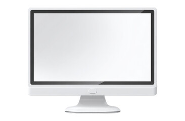 White computer monitor, blank screen (1)