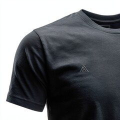 Close-up of Black T-Shirt
