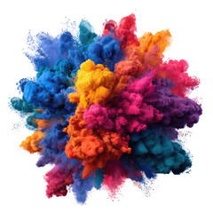 Fototapeta premium Colorful powder explosion, studio shot, vibrant hues, design element