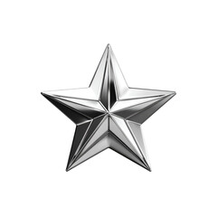 Obraz premium Glossy, metallic silver star