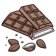 World chocolate day design cacao beans isolated on white background