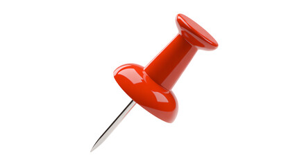 Vibrant red push pin isolated against black, perfect for highlighting key information and concepts