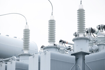 High voltage circuit breaker in power substation, ceramic insulator