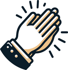 hands clapping clap vector