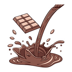 World chocolate day design cacao beans isolated on white background