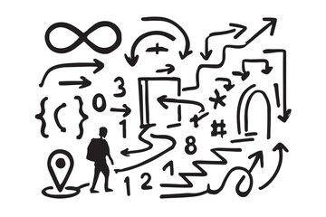 Lone traveler embarking on an imaginative story