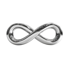 Fototapeta premium Polished chrome infinity symbol