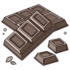 World chocolate day design cacao beans isolated on white background