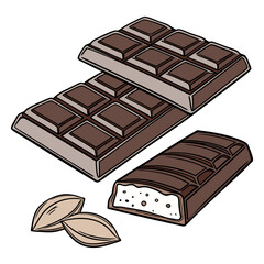 World chocolate day design cacao beans isolated on white background