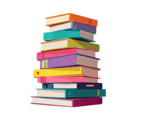 Colorful stack of books