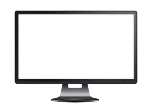 Flat-screen monitor, blank display