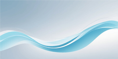 Abstract blue wave background with flowing lines and modern design elements