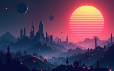 Futuristic geometric background featuring abstract shapes inspired by modern technology. High quality