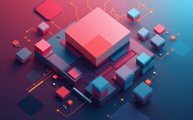 Geometric Background Featuring Abstract Shapes Inspired by Contemporary Technology. High quality