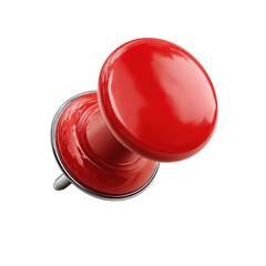 Close-up of a bright red pushpin