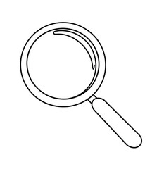 Simple, outlined magnifying glass icon