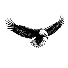 Naklejka premium Majestic eagle vector illustration – perfect for logos, branding, t-shirts, and creative designs