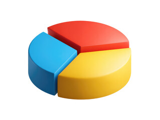 Obraz premium 3D pie chart, colorful segments (1)