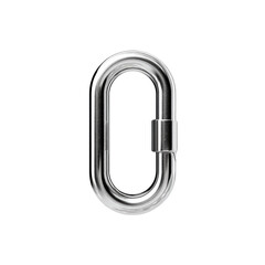 Obraz premium Close-up of a metallic oval-shaped link