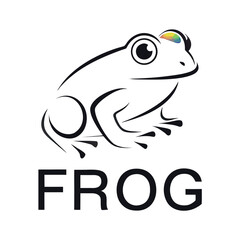   frog design eps on white background