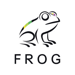 3d image of a frog design eps on white background