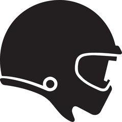 Simple illustration of helmet vector icon