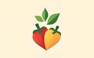Plant based food logo, symbol. High quality