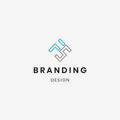 Modern geometric style letter "FS" logo