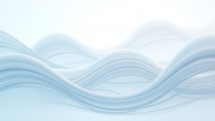 Obraz premium Abstract Blue and White Waves Serene and Modern Background Graphic Design Element Wallpaper Texture Minimalist Style Smooth Elegant Flow Digital Art Illustration