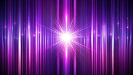 Fototapeta premium Purple light streaks radiating from a central bright point