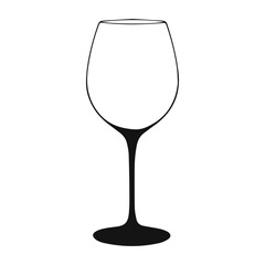 wine glass isolated on white