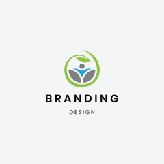 Environment human simple logo template