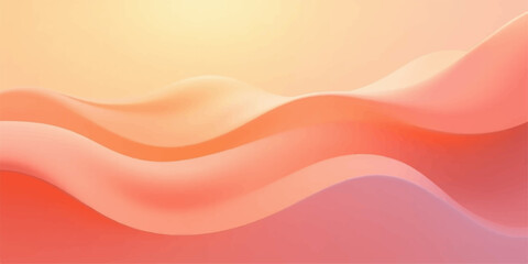 Abstract red background with flowing orange and pink silk waves creates a vibrant artistic pattern