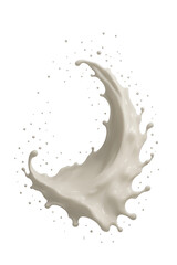 Milk splash wave, vertical 9:16, isolated