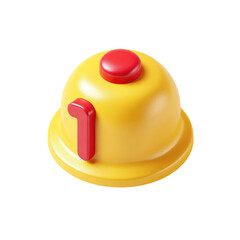 A yellow, rounded helmet icon with a red numeral '1'