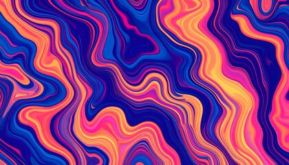 A vibrant, dynamic abstract design showcases swirling, fluid patterns in a spectrum of bright, bold colors.